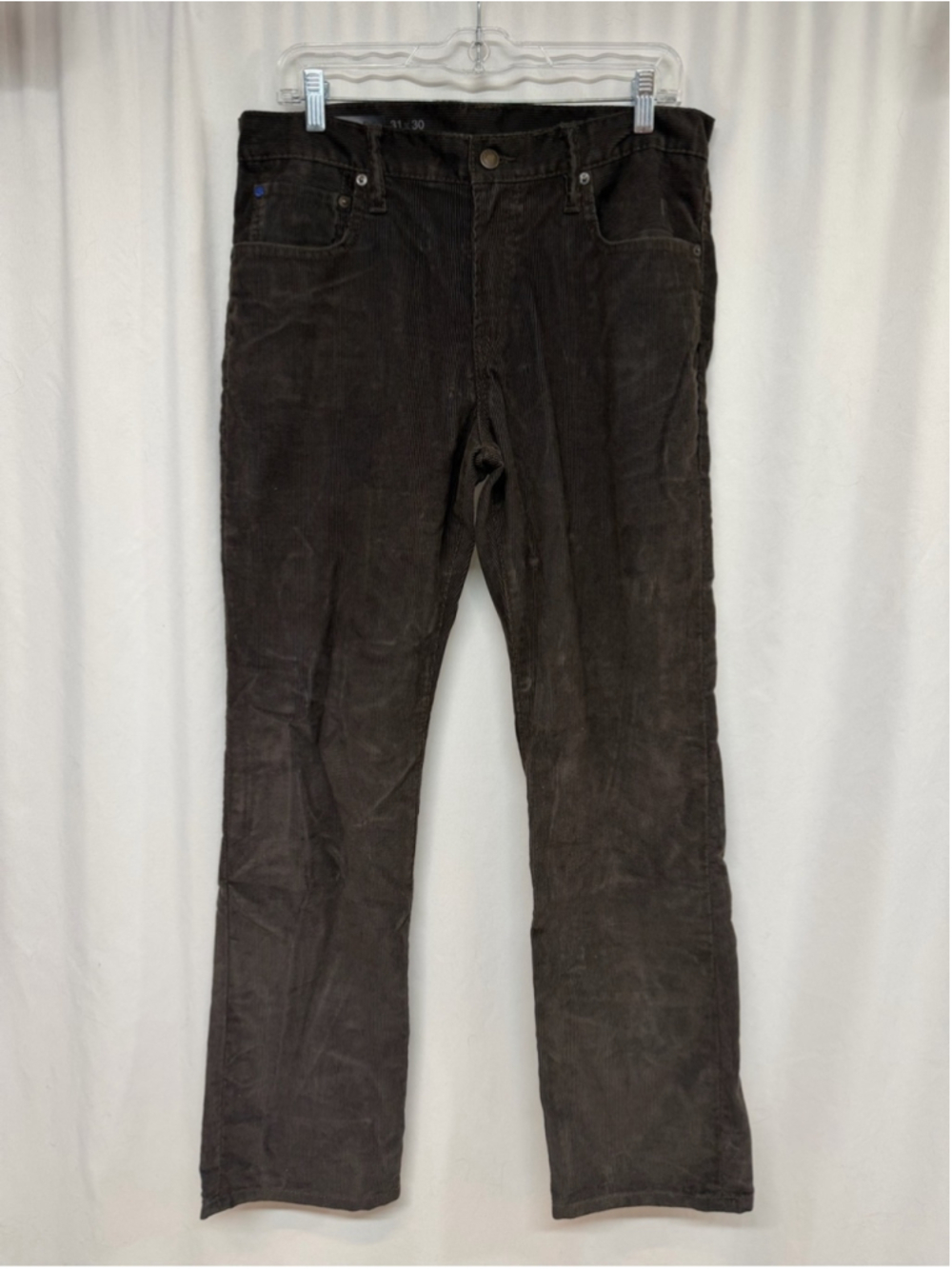 Gap 1969 Standard Charcoal Corduroy Pants Mens 31x30 Straight